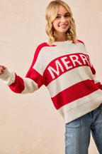 MERRY Graphic Holiday Pullover Sweater