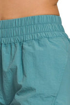 Smocked Waist Windbreaker Running Shorts – Sporty, Breathable & Stylish