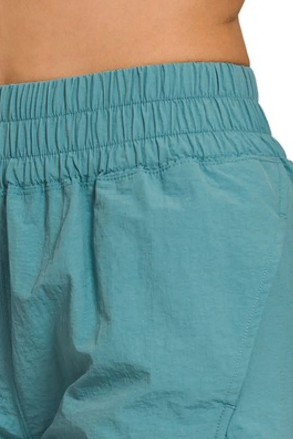 Smocked Waist Windbreaker Running Shorts – Sporty, Breathable & Stylish