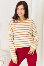 Striped Boat Neck Sweater – Classic, Chic & Versatile Style