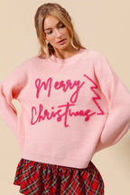 SO ME Merry Christmas Sweater – Festive Tinsel Lettering Holiday Style