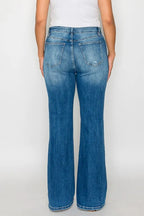 Distressed High Rise Bootcut Jeans – Vintage Style & All-Day Comfort