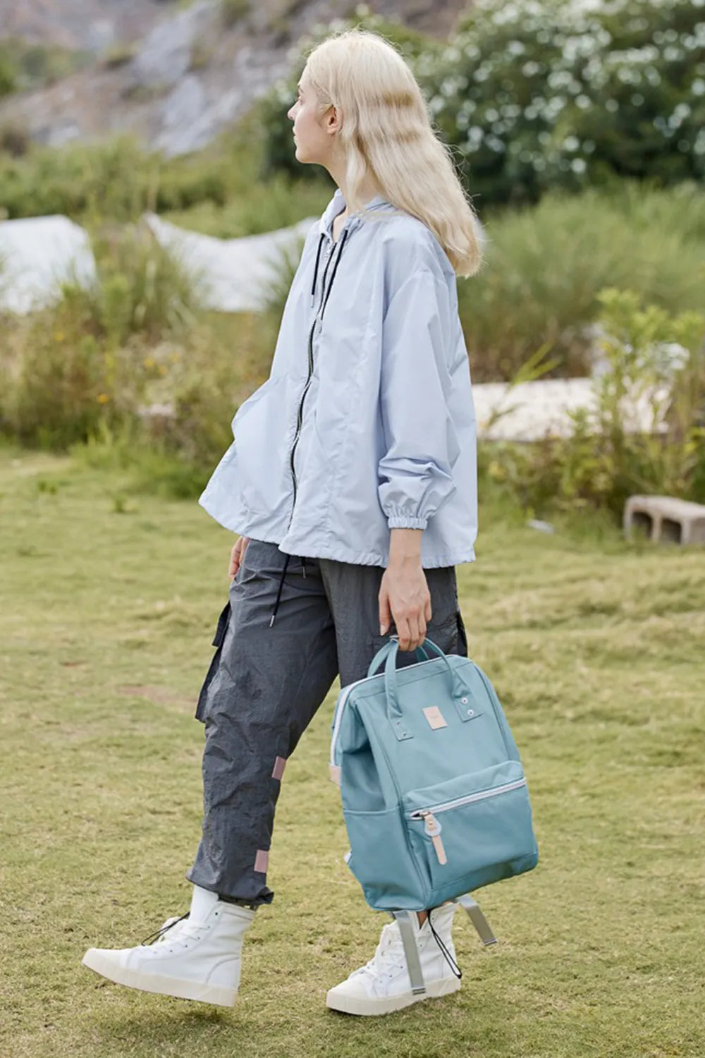 Himawari Pink Water-Resistant Canvas Backpack Stylish & Functional