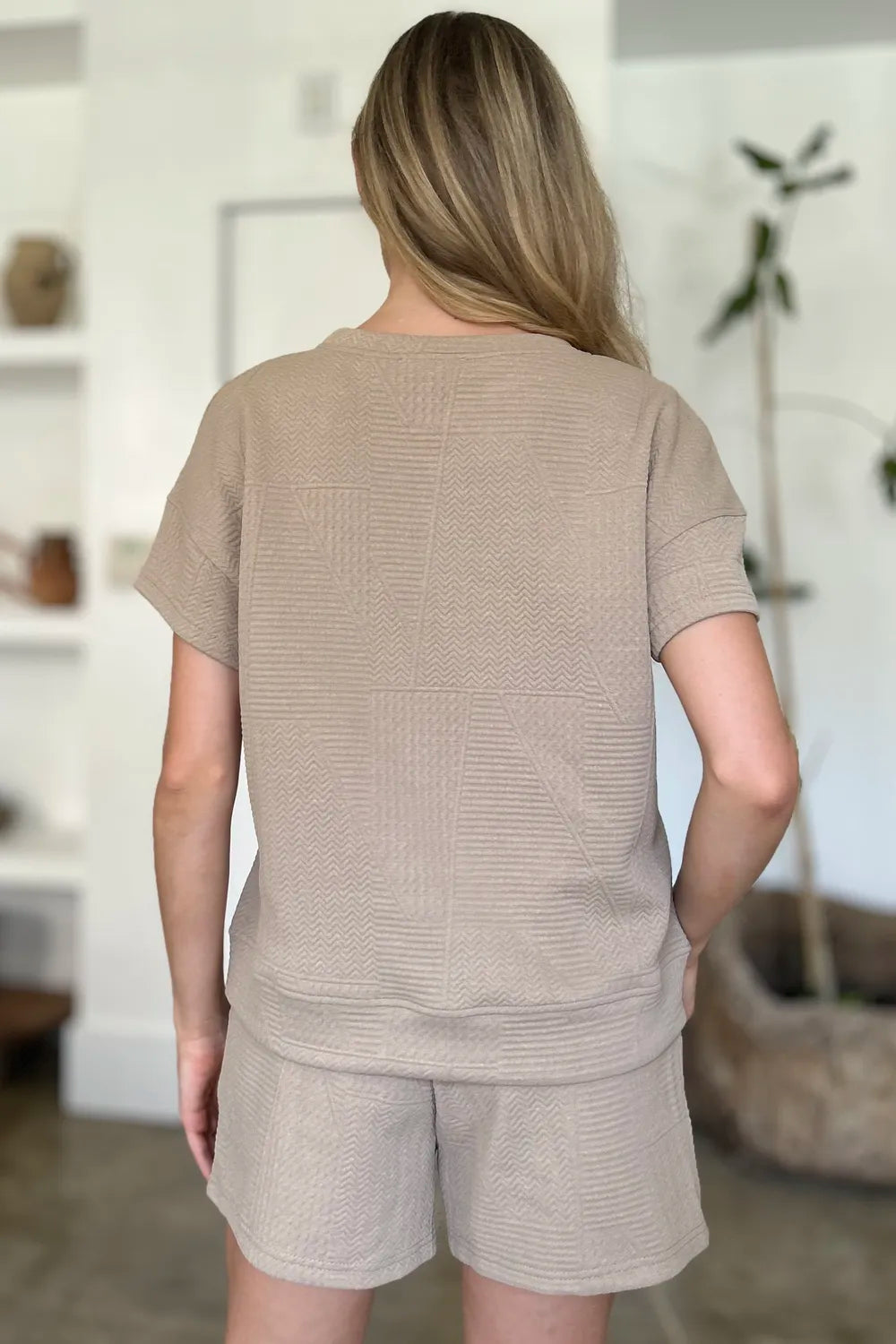 Textured Short Sleeve Top & Shorts Set – Comfy, Chic & Versatile