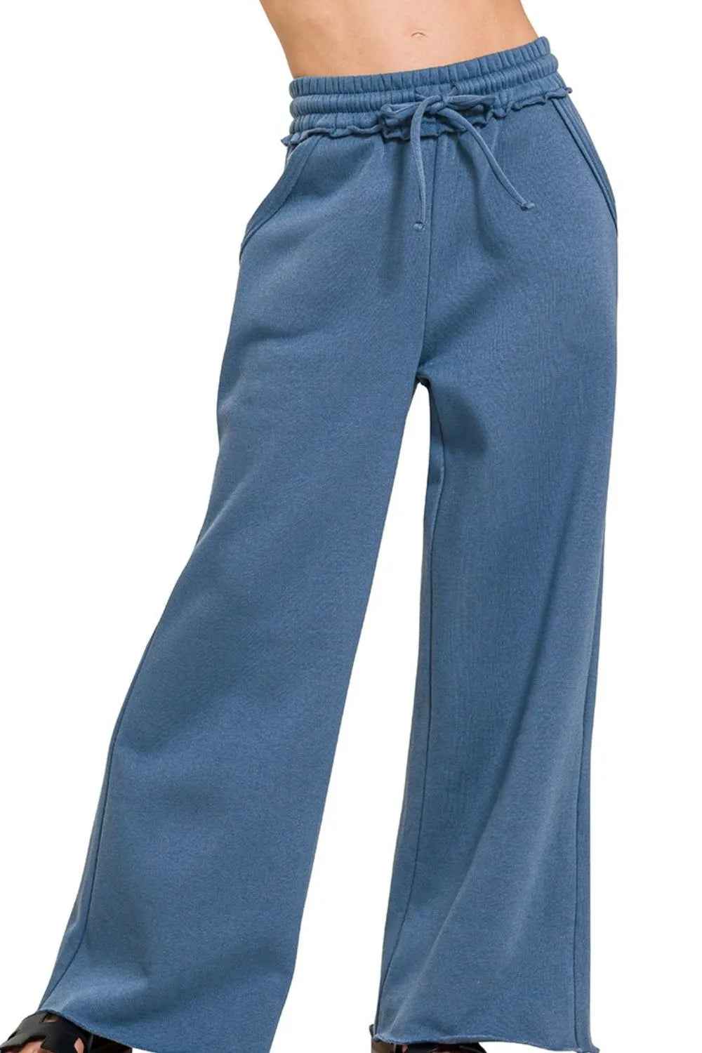 Blue Wide-Leg Pants – Comfy, Chic & Perfect for Lounge or Street Style