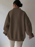 Dropped Shoulder Long Sleeve Oversized Sweatshirt – Cozy Casual Fit