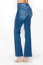 High Rise Bootcut Jeans – Distressed, Flattering & All-Day Comfort
