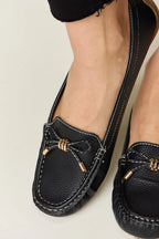 Forever Link Women's Slip-On Bow Loafers – Casual Comfort Ballet Flats