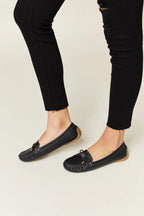 Forever Link Women's Slip-On Bow Loafers – Casual Comfort Ballet Flats