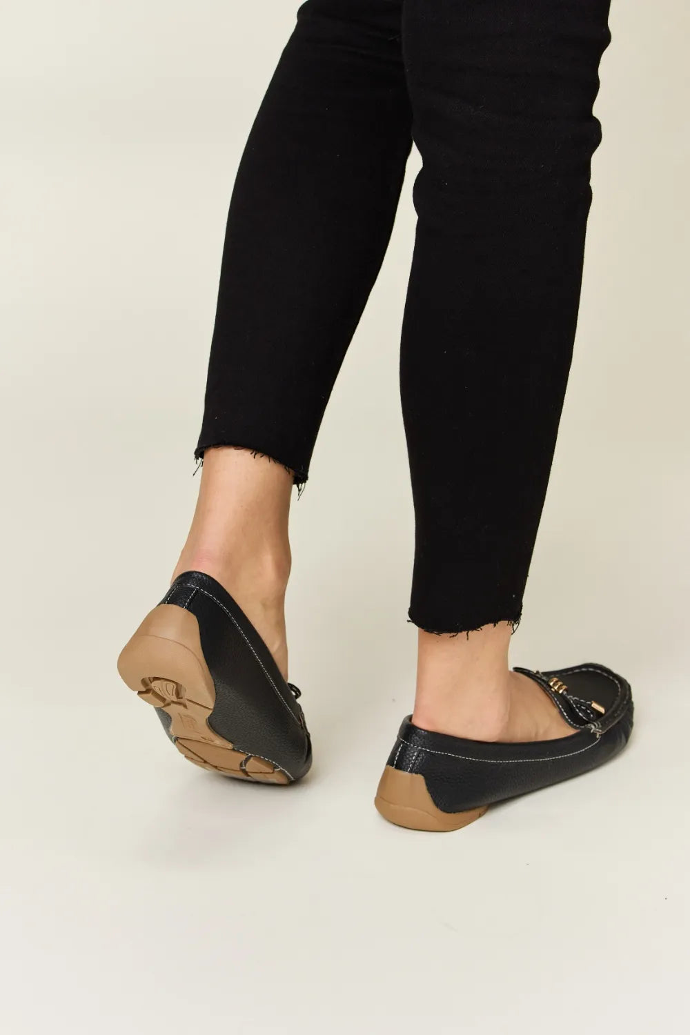 Forever Link Women's Slip-On Bow Loafers – Casual Comfort Ballet Flats