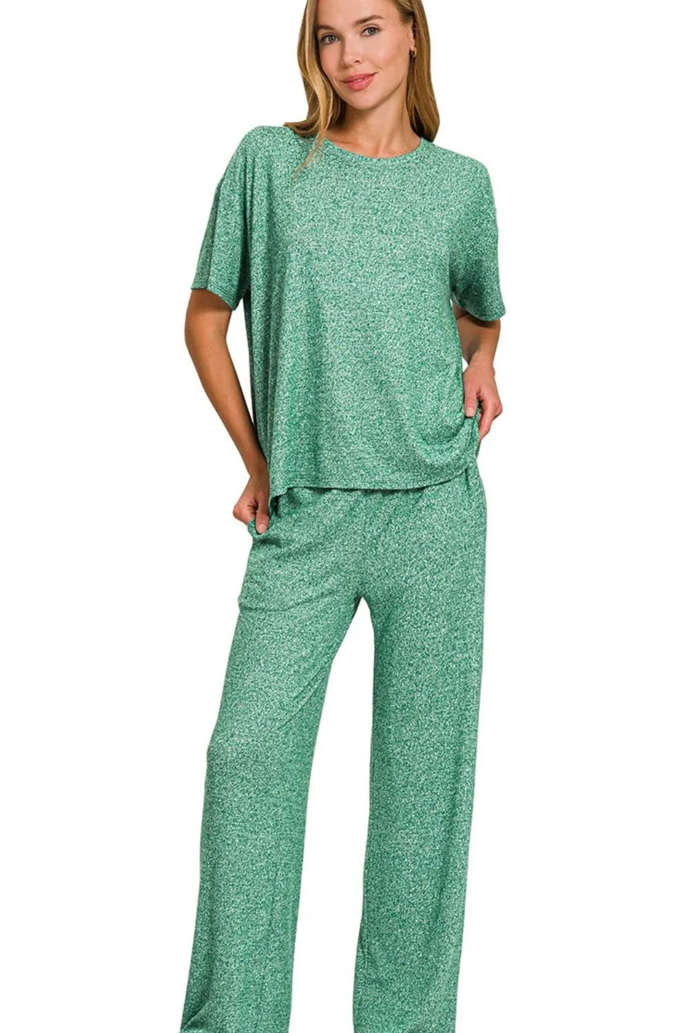 Green Sparkle Loungewear Set – Glamorous, Comfy & Stylish