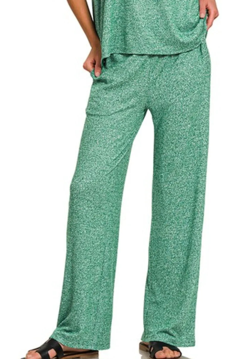 Green Sparkle Loungewear Set – Glamorous, Comfy & Stylish