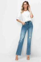 High-Rise Distressed Straight Leg Jeans – Flattering, Vintage & Comfy