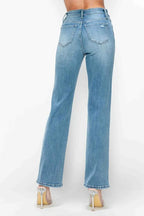 High-Rise Distressed Straight Leg Jeans – Flattering, Vintage & Comfy
