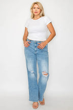 High-Rise Distressed Straight Leg Jeans – Flattering, Vintage & Comfy