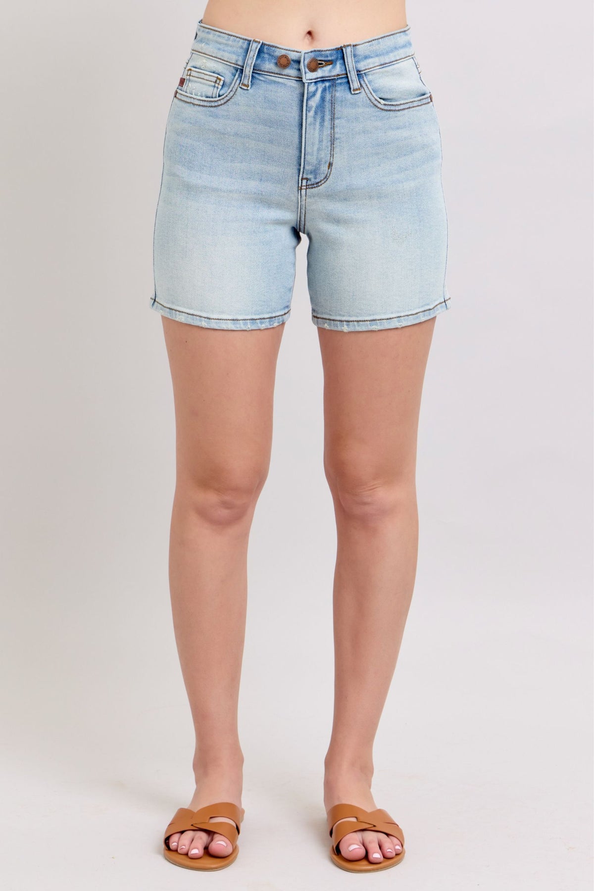 Judy Blue 2 Button Denim Shorts with Pockets