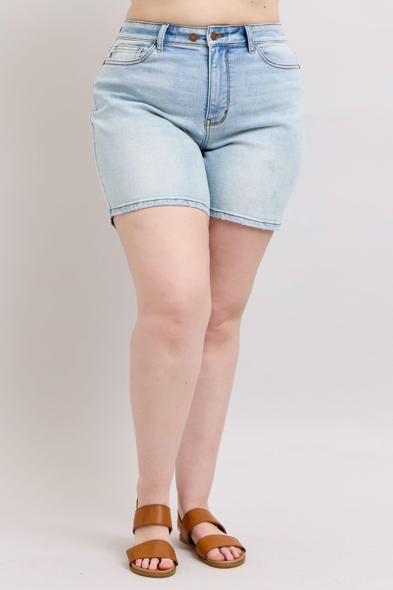 Judy Blue 2 Button Denim Shorts with Pockets