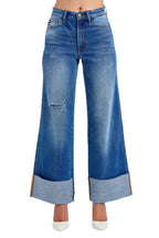 Judy Blue Distressed High Waist Wide Leg Jeans