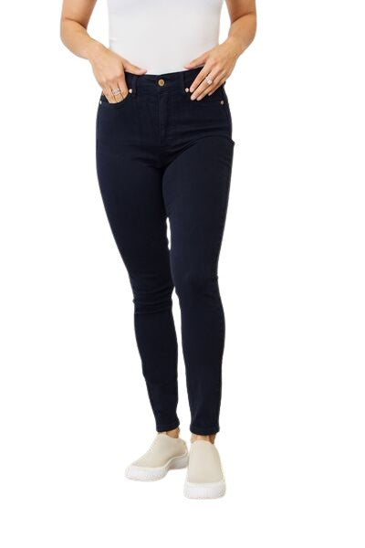 Garment Dyed Tummy Control Skinny Jeans