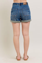 Judy Blue High Rise Cuff Denim Shorts