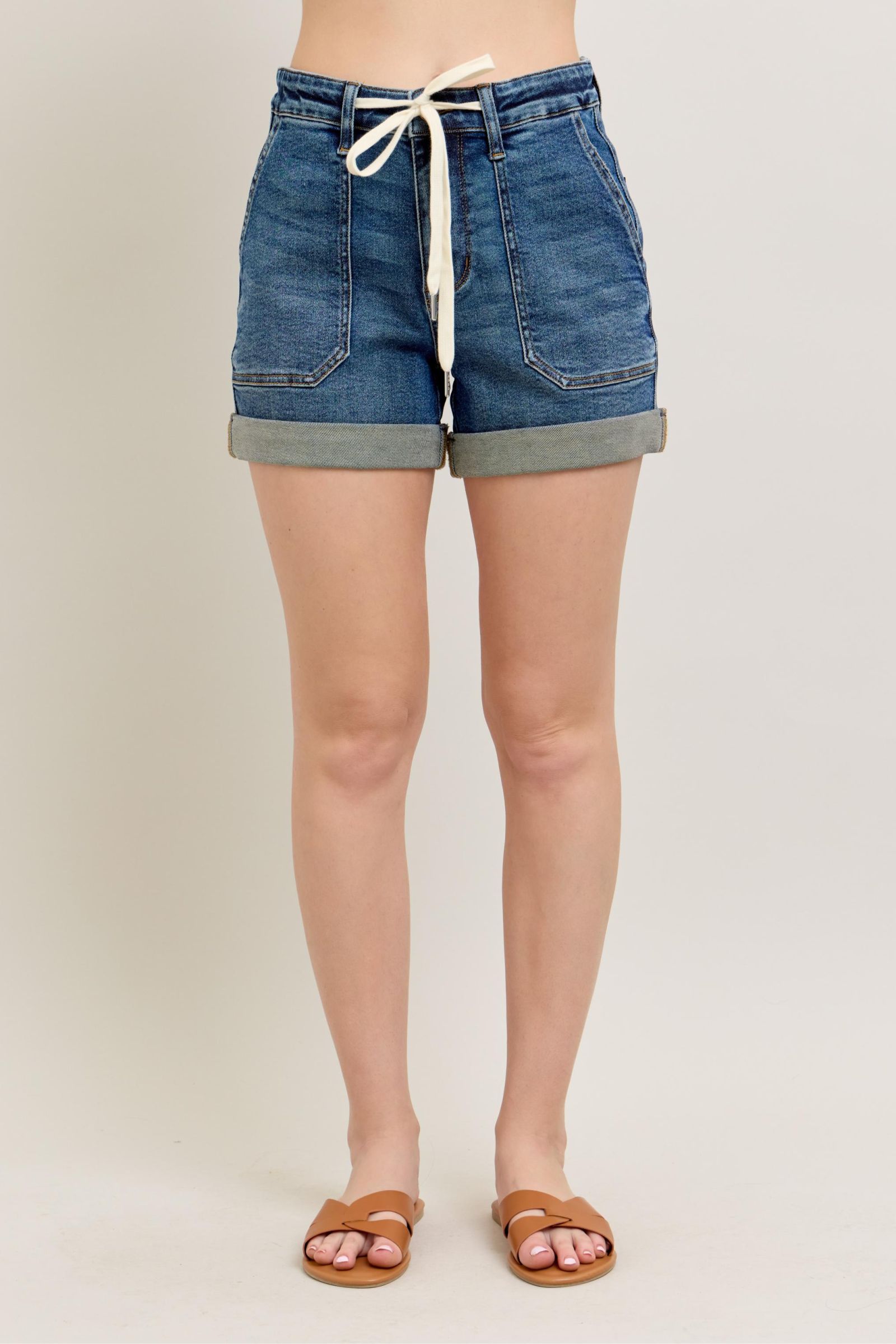 Judy Blue High Rise Cuff Denim Shorts