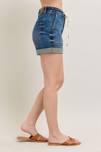 Judy Blue High Rise Cuff Denim Shorts