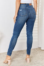 Judy Blue High Waist Distressed Slim Jeans – Trendy & Flattering Fit