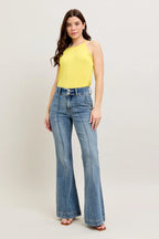 Judy Blue High-Waist Flare Denim Jeans with Front Seam Detail