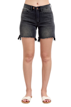 Judy Blue Long Cut Off 2 Button Dad Denim Shorts
