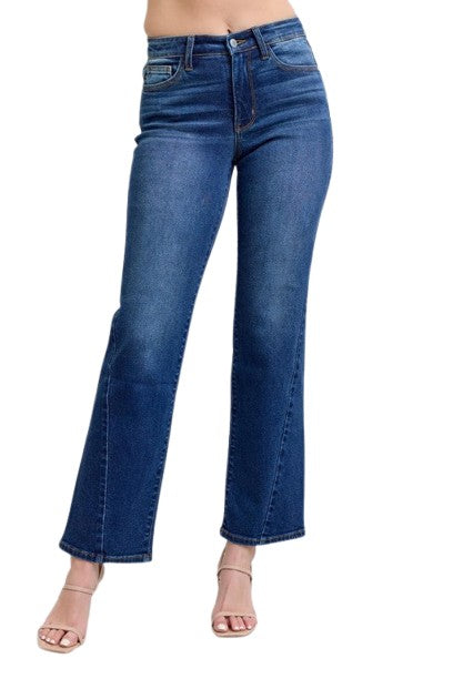 Judy Blue Side Seam Detail Straight Jeans with Pockets