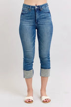 Judy Blue Skinny Cuff Capris Jeans with Pockets