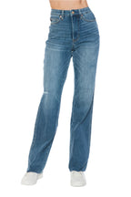 Judy Blue Tummy Control Cut Raw Hem Straight Jeans