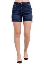 Judy Blue Women's High Waist Back Flap Pocket Denim Shorts Plus Size