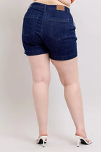 Judy Blue Women's High Waist Denim Shorts Plus Size