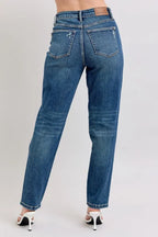 Judy Blue Women's High Waisted Rigid Magic Non-destroy Straight Leg Jeans Plus Size