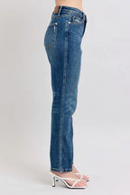Judy Blue Women's High Waisted Rigid Magic Non-destroy Straight Leg Jeans Plus Size