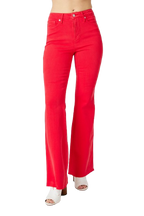 Judy Blue Women's Hw Tummy Control Garment Dyed Flare Jeans Plus Size