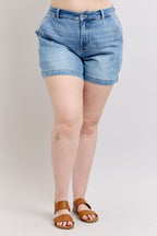 Judy Blue Women's Plus Size High Rise Denim Shorts