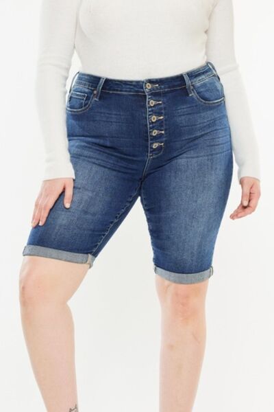 Cat’s Whiskers Button Fly Denim Shorts
