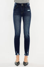 Cat’s Whiskers Raw Hem High Waist Jeans
