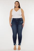 Cat’s Whiskers Raw Hem High Waist Jeans