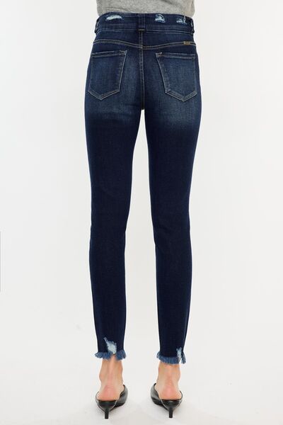 Cat’s Whiskers Raw Hem High Waist Jeans