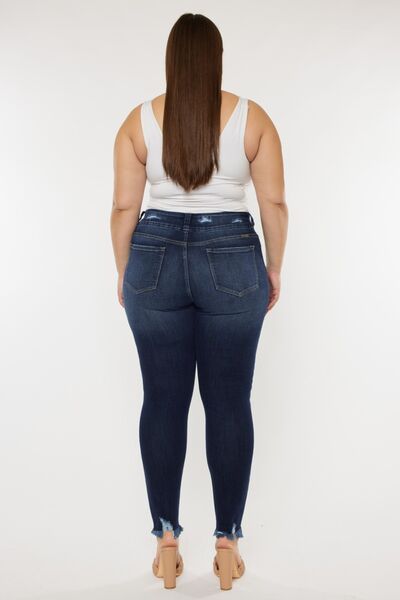 Cat’s Whiskers Raw Hem High Waist Jeans