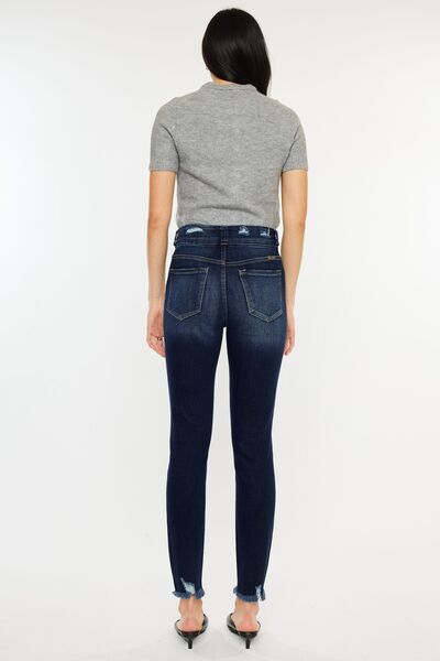 Cat’s Whiskers Raw Hem High Waist Jeans