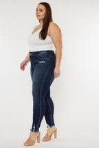 Cat’s Whiskers Raw Hem High Waist Jeans
