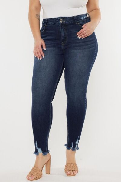 Cat’s Whiskers Raw Hem High Waist Jeans
