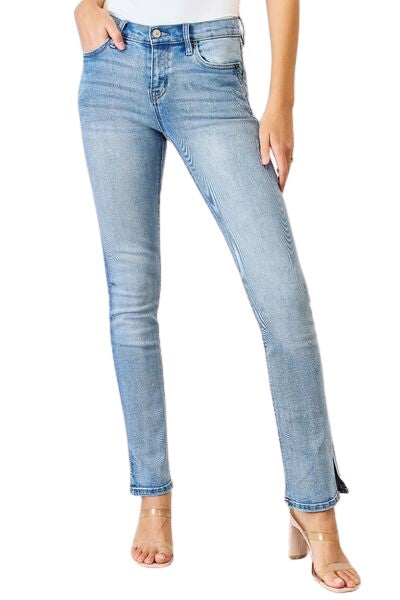Kan Can Mid Rise Y2K Slit Bootcut Jeans