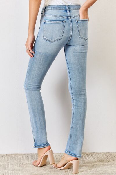 Kan Can Mid Rise Y2K Slit Bootcut Jeans – Retro Style, Modern Fit
