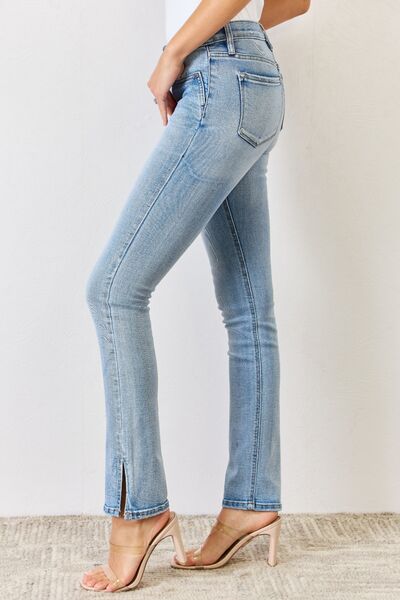 Kan Can Mid Rise Y2K Slit Bootcut Jeans – Retro Style, Modern Fit