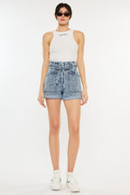 Kan Can Ultra High Rise Paperbag Denim Shorts